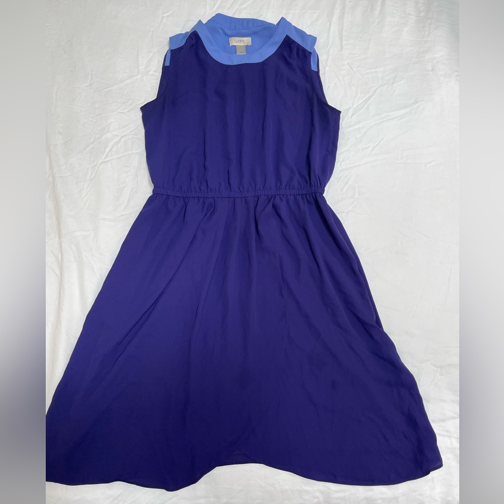 Ann Taylor LOFT // Medium // Royal Purple Sleeveless Dress